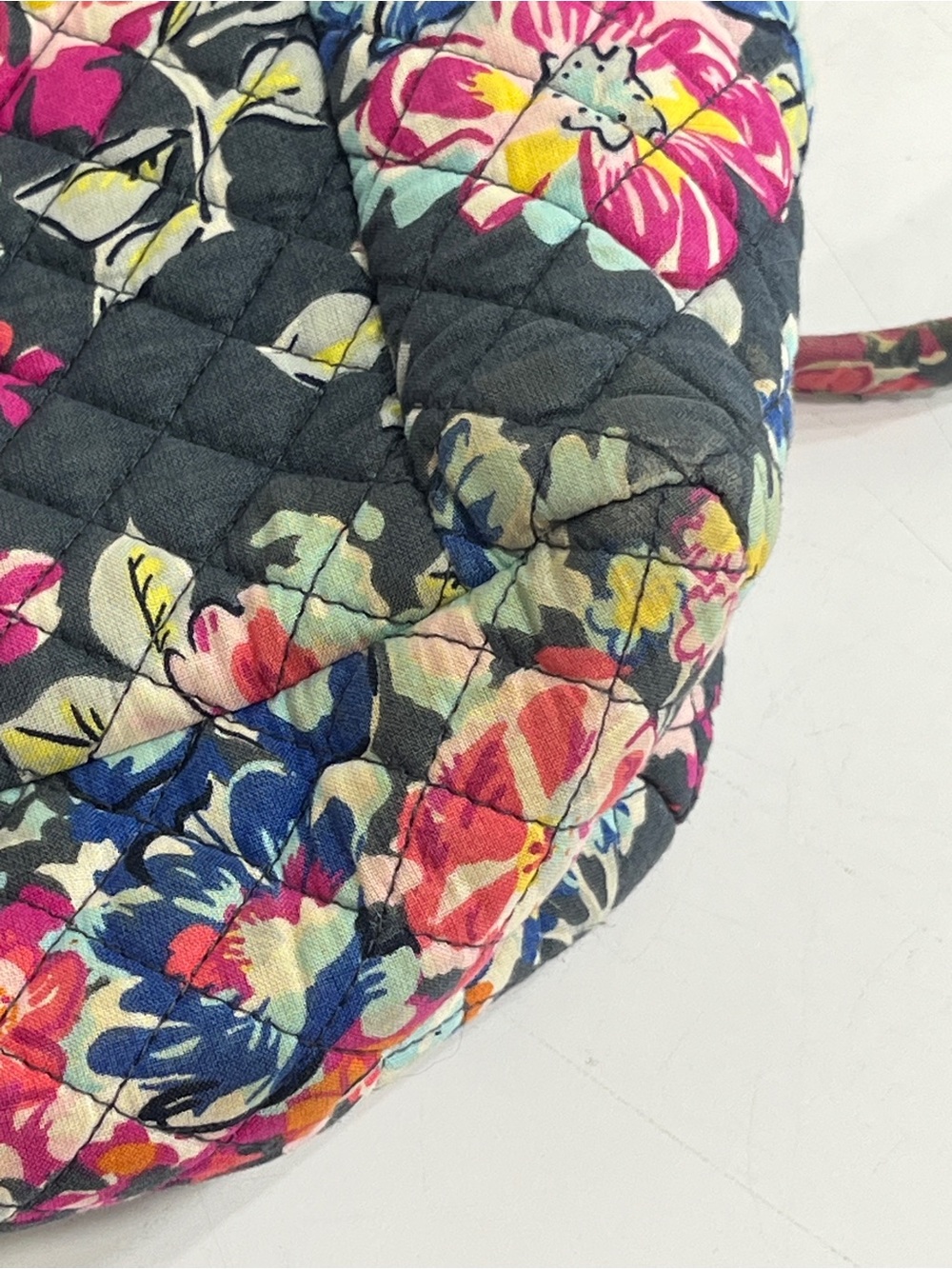 Vera Bradley Quilted Floral Shoulder Tote in Navy - Picture 16 of 16